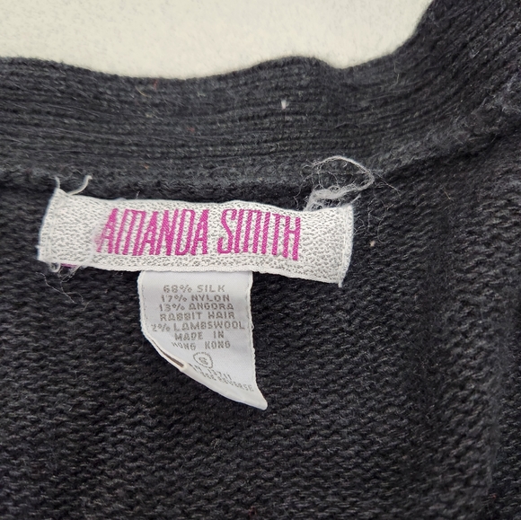 Vintage Womens Black Beaded Cardigan   Small - Picture 3 of 3